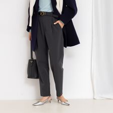 ウォッシャブル裏起毛イージーテーパードパンツ