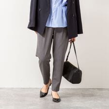 ウォッシャブル裏起毛イージーテーパードパンツ