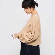 《手洗い可能》ウォッシャブルヘアリーショート丈プルオーバー