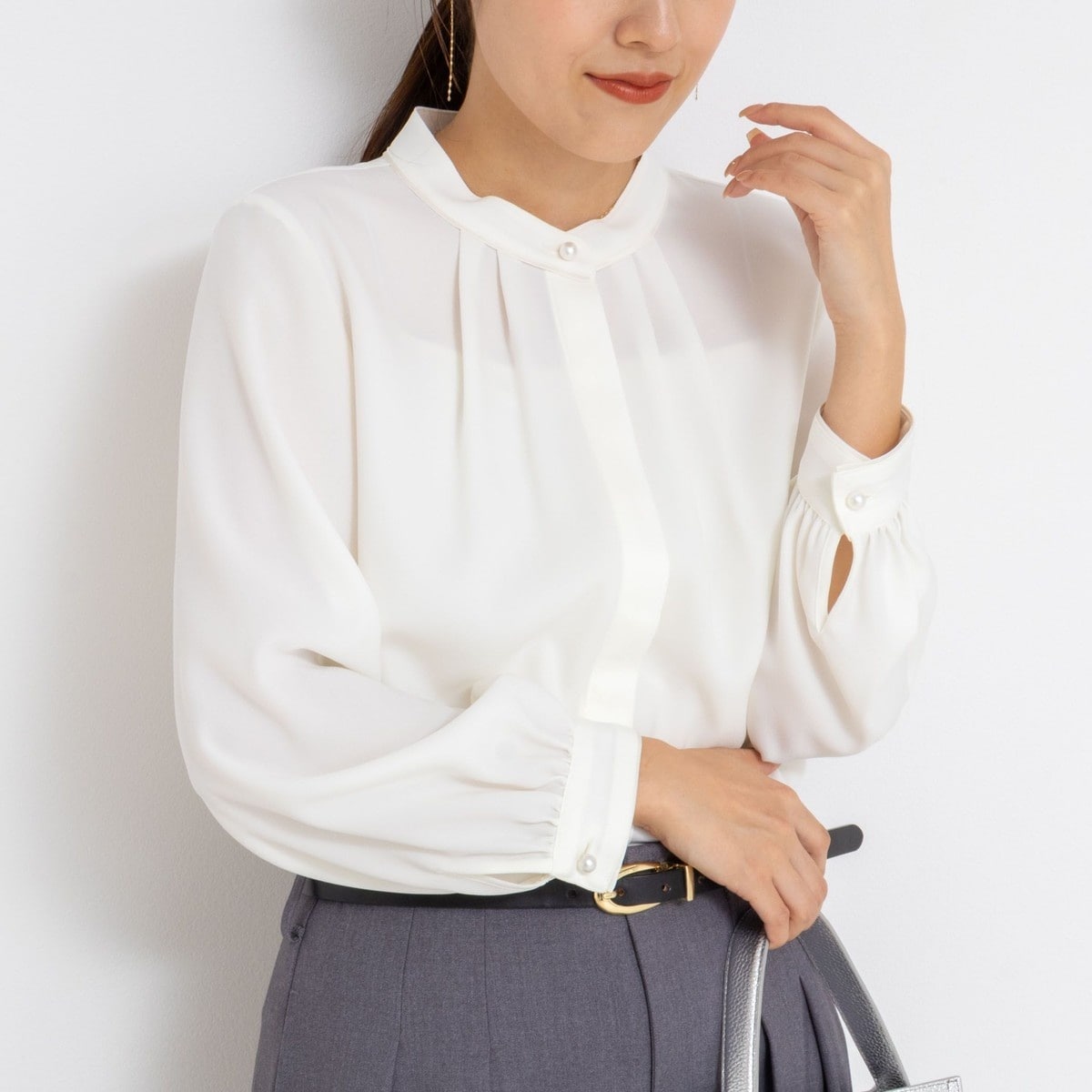 パール釦ビブヨーク4WAYフリルブラウス | ノーリーズ(NOLLEY'S