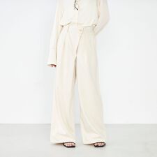 【RM denim】リネン混ラップワイドパンツ