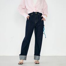 【RM denim】45th limited editionﾛｰﾙｱｯﾌﾟｽﾄﾚｰﾄﾃﾞﾆﾑ(ｾﾙﾋ