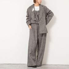 【enrica/エンリカ】グレンチェックサロペットパンツ