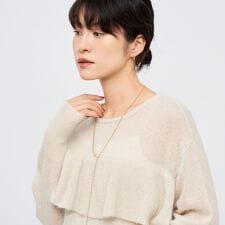 ノーリーズ(NOLLEY'S)の2WAYラメモヘヤラッフルプルオーバー