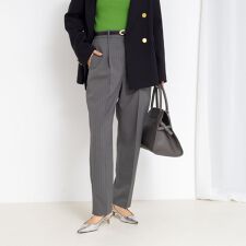 《セットアップ対応》ウォッシャブルタックテーパードパンツ