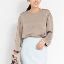 ウォッシャブル2WAYサテンブラウス