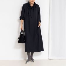 ウォッシャブル2WAYリボンギャザーワンピース