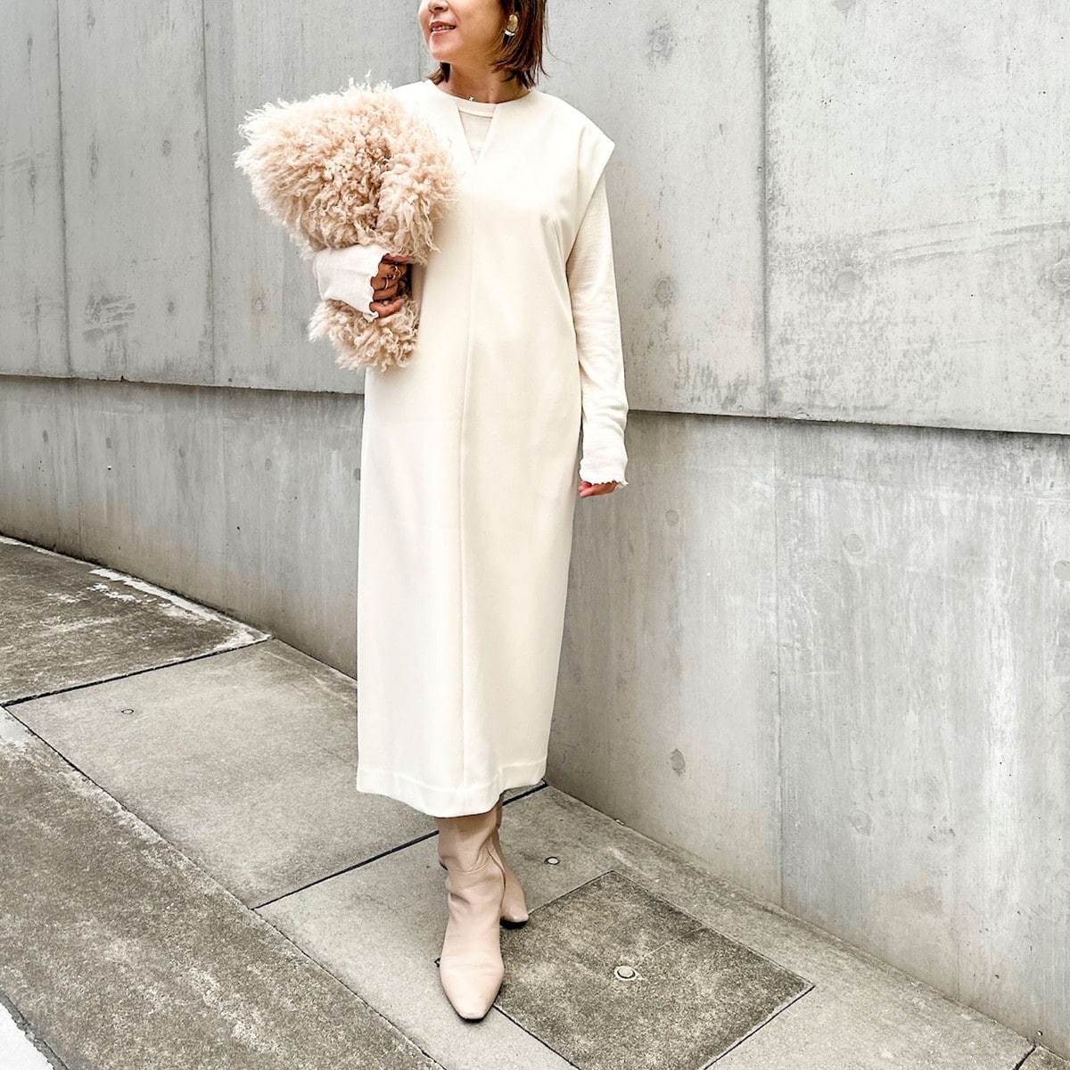 ジャカードトリムノースリーブドレス ワンピース | ラコステ(LACOSTE