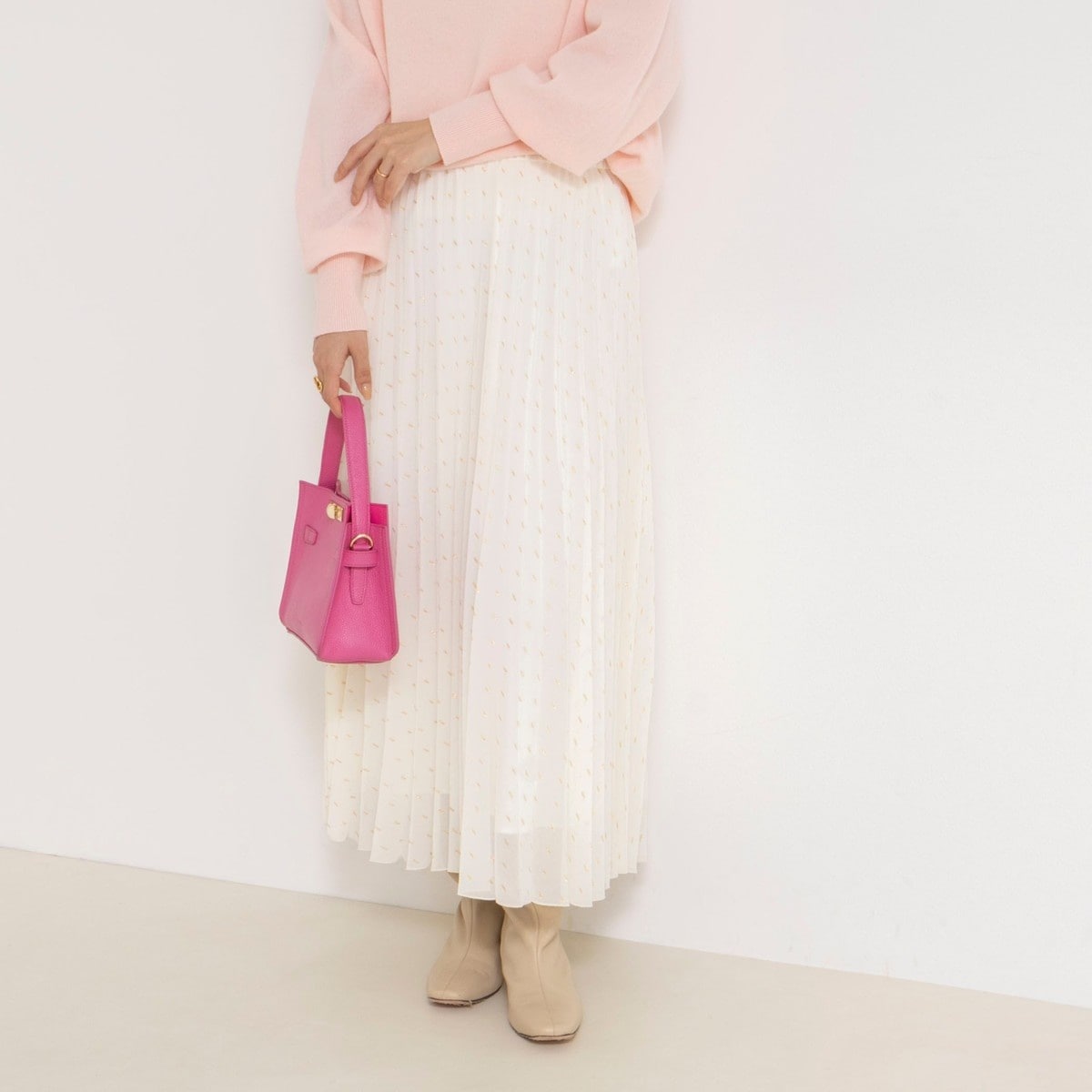 セットアップ対応》高機能 フィブリルサテンバイヤススカート