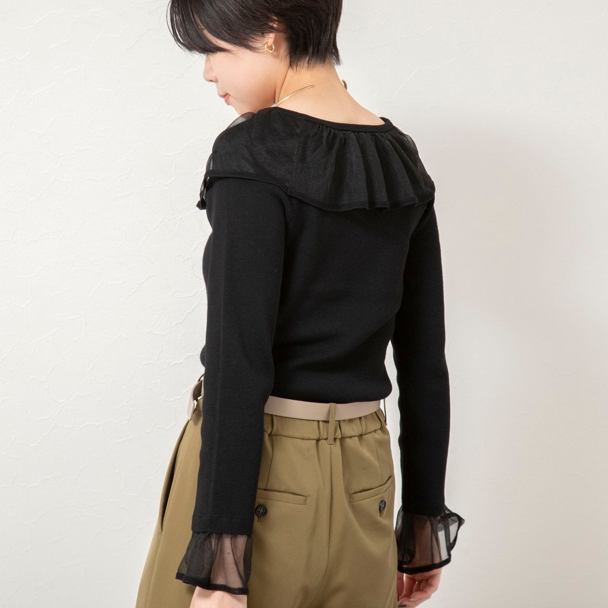 手洗い可能》レース襟付きプルオーバーニット | ノーリーズ(NOLLEY'S