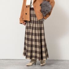 ノーリーズ(NOLLEY'S)の《手洗い可能》チェックニットスカート
