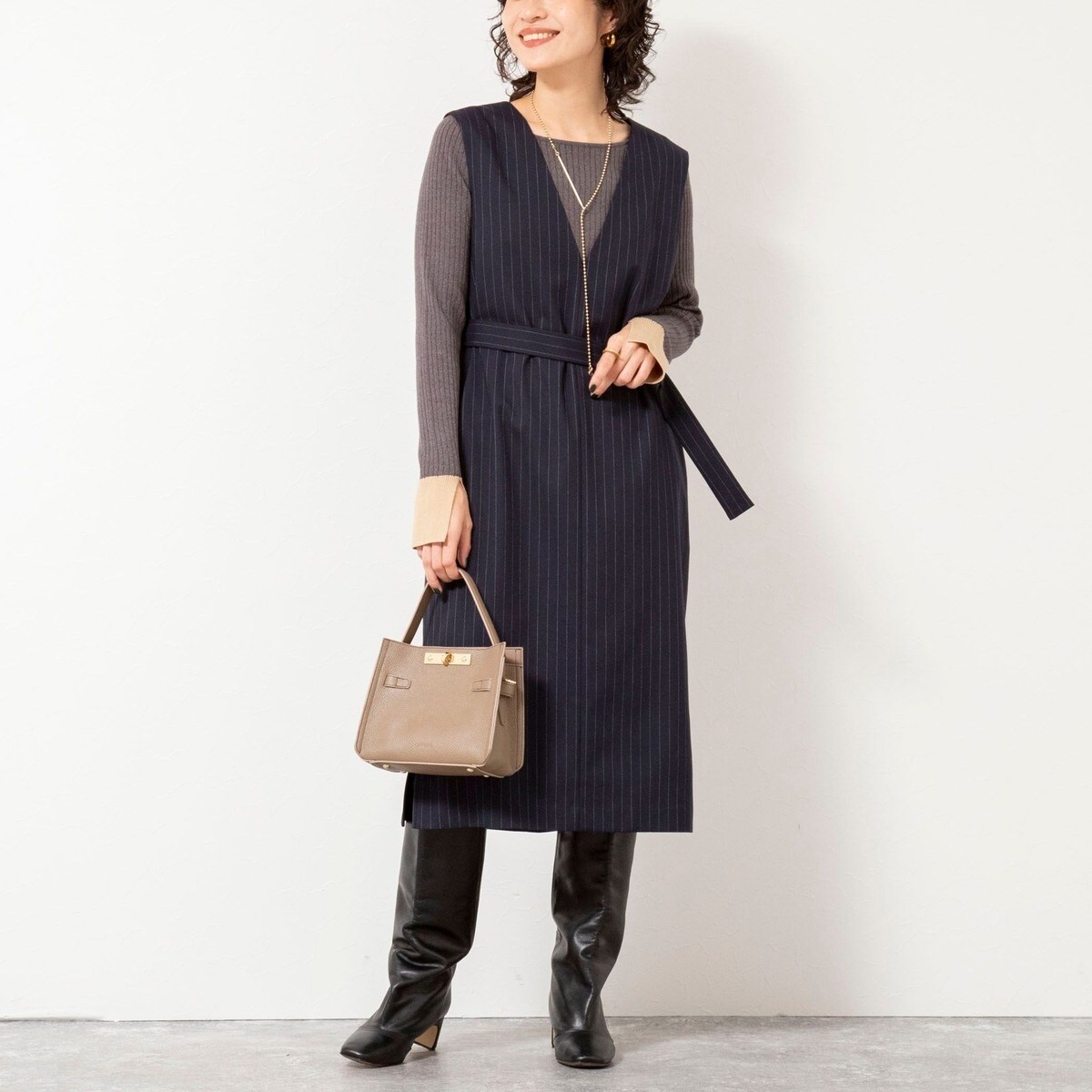 ◇【WEB限定カラーあり】ウォッシャブル前ジップジャンパースカート