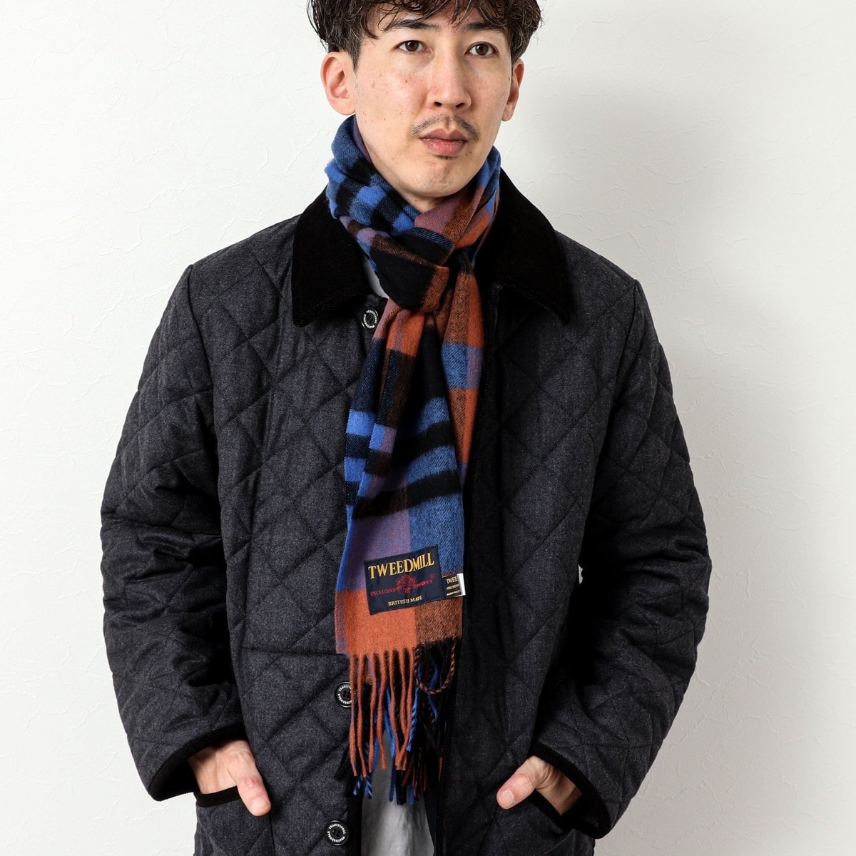 TWEEDMILL/ツイードミル】Lambswool Muffler Check 25 | ノーリーズ