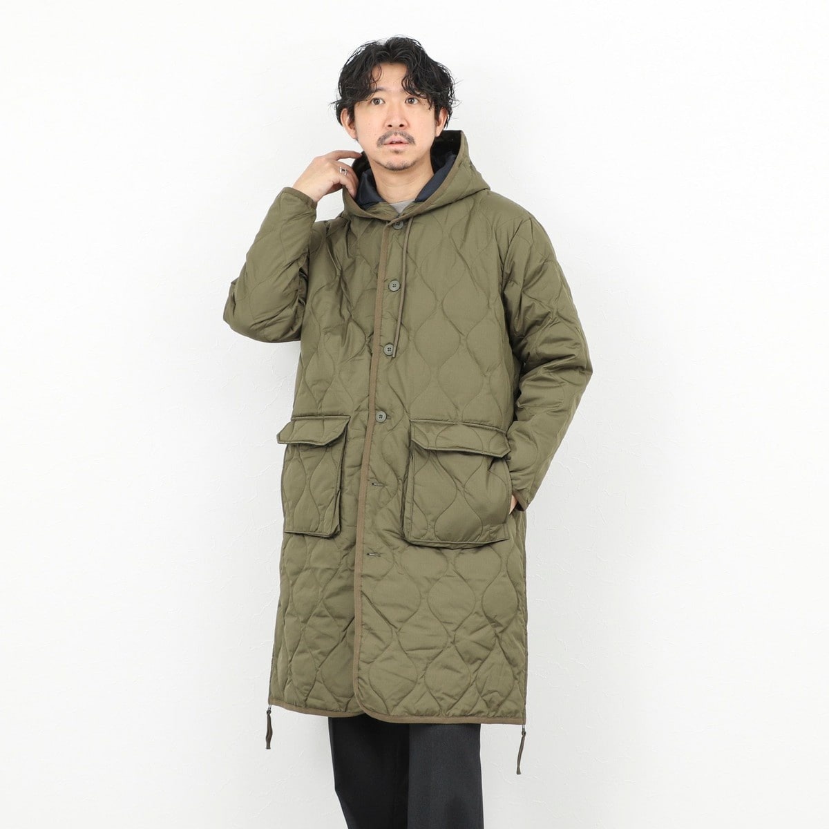 ノーリーズ×TAION ロングダウン 24AW TAION/タイオン】シティ フード ロングダウンジャケット ダウンコート