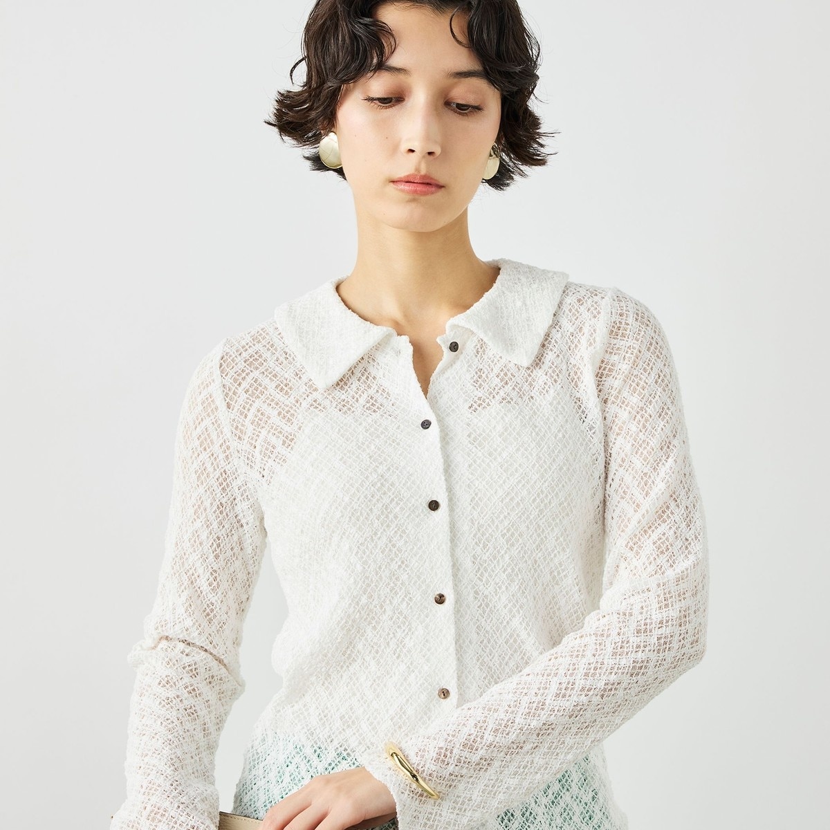 手洗い可能》金ボタンVネックカーディガン | ノーリーズ(NOLLEY'S