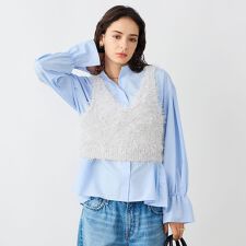 《手洗い可能》ラメシャギー2WAYビスチェ