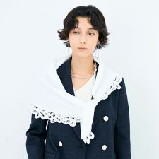 《手洗い可能》バテンレース三角ストール