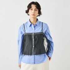 《手洗い可能》チュールリブビスチェ