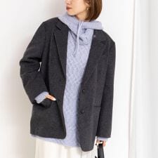 【WALANCE/ワランス】wool mohair cable boatneck top