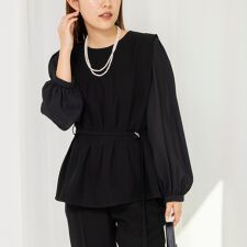 《セットアップ対応》ウォッシャブルダブルクロスブラウス