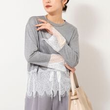 ウォッシャブルレース切替ロンT