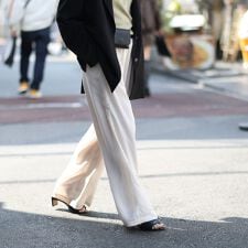 《セットアップ対応》【MAQWEL/マクウェル】ウォッシャブルサテンパンツ