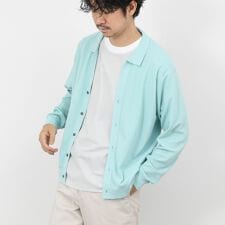 《SERIYA Cotton》吸湿カノコ襟付きカーディガン 26SS