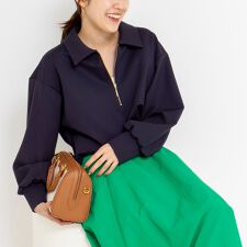 ウォッシャブルダンボール襟付きプルオーバー