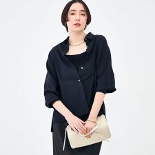 NEW morisachi《セットアップ対応》ウォッシャブルストレッチツイルドルマンシャツ