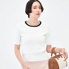 《アンサンブル対応》《手洗い可能》マルチファンクション5分袖プルオーバー