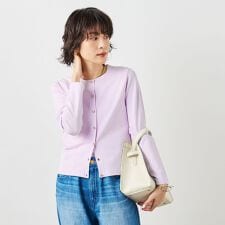 《アンサンブル対応》 《手洗い可能》マルチファンクションクルーネックカーディガン