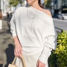 《セットアップ対応》ウォッシャブルボートネックライトダンボールプルオーバー