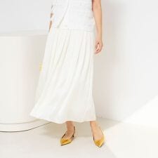 ウォッシャブルサテン楊柳ギャザースカート