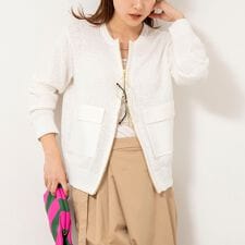 《手洗い可能》テープヤーンZIP UPカーディガン