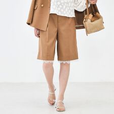 《セットアップ対応》ウォッシャブルハイスペック麻調2WAYハーフパンツ