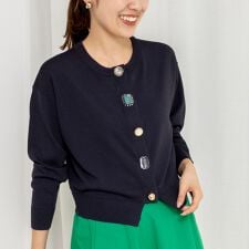 《手洗い可能》ランダムビジューカーディガン