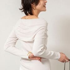 《手洗い可能》イレギュラーネックオフショルプルオーバー