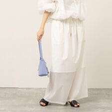 《セットアップ対応》【MAQWEL/マクウェル】ウォッシャブルシアースカート