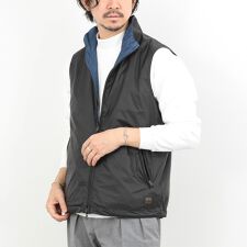【TAION/タイオン】NON DOWN MILITARY R/S HI NECK VEST 26S