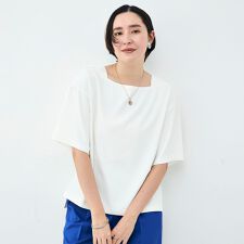《セットアップ対応》ウォッシャブルイージーツイルTブラウス