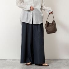 ウォッシャブルエクセルテックタンブラー2タックワイドパンツ