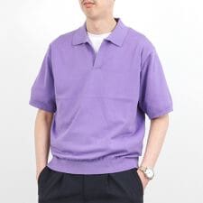 強撚シルクコットン 成型スキッパーニットポロ 26SS / ウォッシャブル