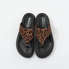 【MOHI/ モヒ】レオパード厚底トングサンダル