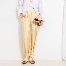 【一部店舗＆WEB限定カラー】ウォッシャブル高機能サテン裾タブ付きパンツ