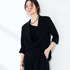 《セットアップ対応》ウォッシャブルエアリージョーゼットドレープライトジャケット