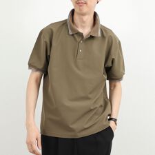 【TAION/タイオン】NON DOWN BASIC JERSEY HARF SLEEVE POLO