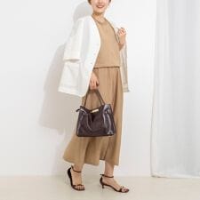 《手洗い可能》ブラウジングフレアニットワンピース