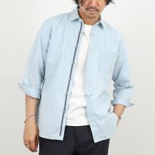 綿麻パラシュートボタン7分袖シャツ 26SS