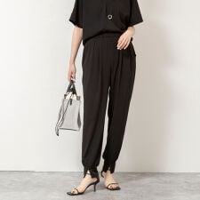 【WEB＆一部店舗限定カラー】《セットアップ対応》ジョーゼットジョガーパンツ