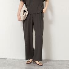 【WEB＆一部店舗限定カラー】《セットアップ対応》ジョーゼットイージーワイドパンツ